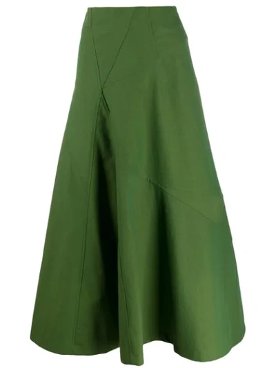 Shop Christian Wijnants Bias Skirt In Green