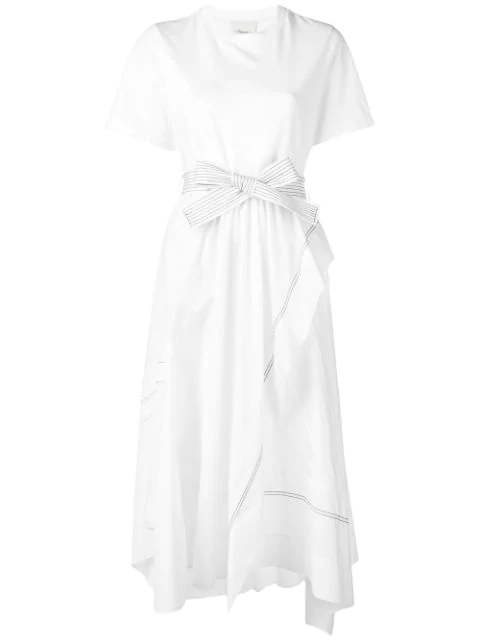 3.1 Phillip Lim Belted T-Shirt Dress In White | ModeSens