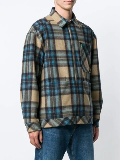 Shop Ader Error Flanel Shirt Jacket - Blue