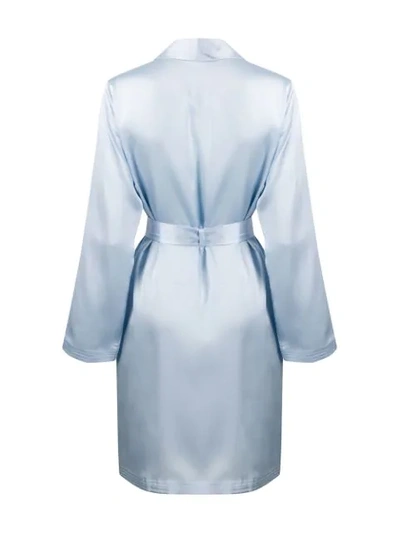 LA PERLA SHORT ROBE - 蓝色