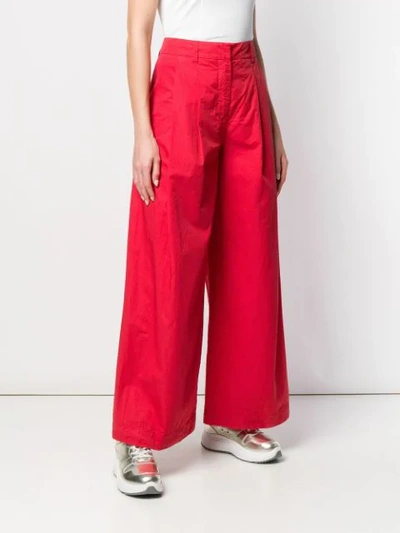 Shop Andrea Ya'aqov Wide-leg Trousers - Red