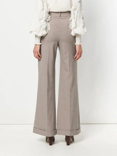 Shop See By Chloé Flared Leg Trousers In Multicolour