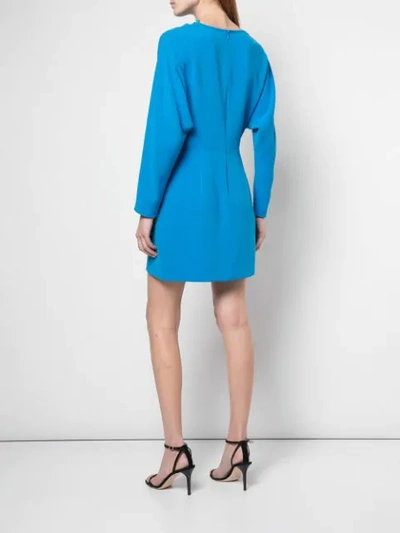 Shop A.l.c Long-sleeve Mini Dress In Blue