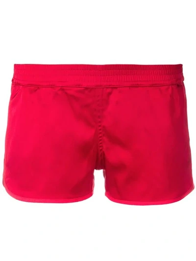 Shop Rouge Margaux Elasticated Short Shorts In Red