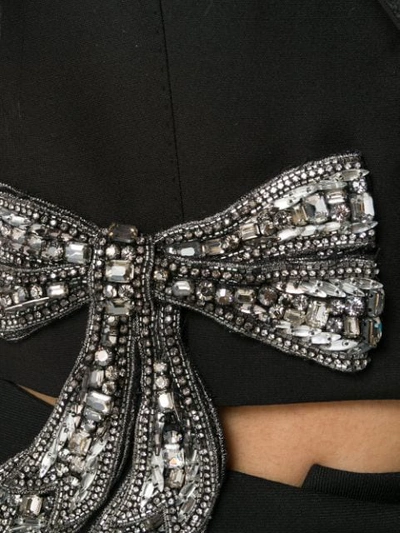 Shop Dolce & Gabbana Feather Embellished Cropped Cape - Black