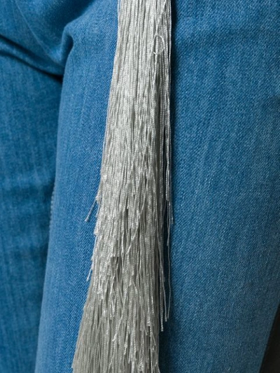 Shop Act N°1 Cropped Tassel Detail Jeans - Blue