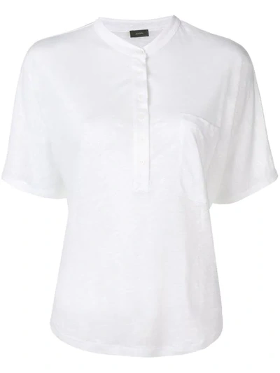 Shop Joseph Mandarin Collar Top In White