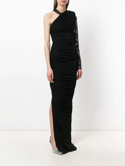 Shop Tom Ford Ruched One Shoulder Dress In Black