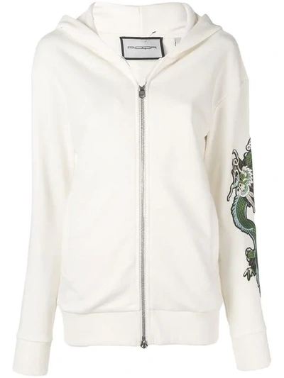 Shop Roqa Dragon Hoodie In White