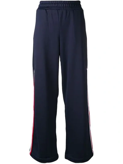 Shop Tommy Hilfiger Wide Leg Track Pants - Blue