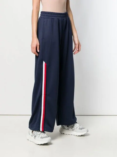 Shop Tommy Hilfiger Wide Leg Track Pants - Blue