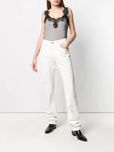 Shop Helmut Lang Masculine Straight Leg Jeans In White