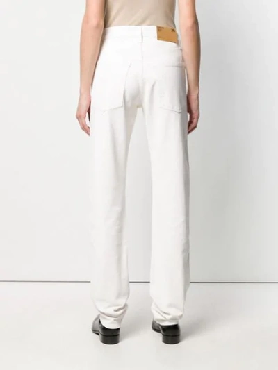 Shop Helmut Lang Masculine Straight Leg Jeans In White