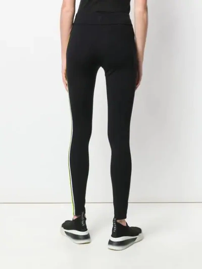 Shop No Ka'oi Front And Side Stripe Sports Leggings In Black