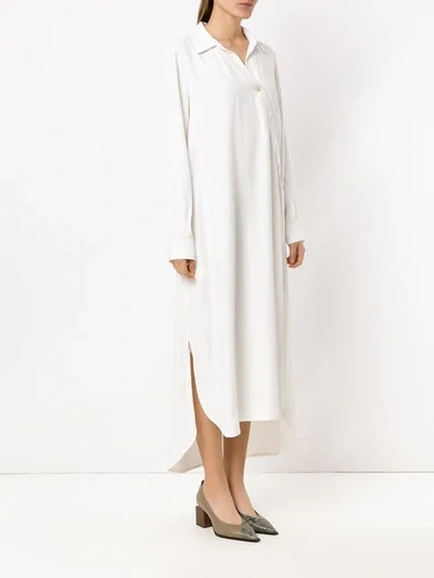 Shop Alcaçuz 'flauta' Midikleid In White