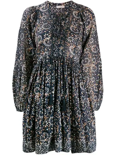 Shop Ulla Johnson Patterned Short Dress - Blue