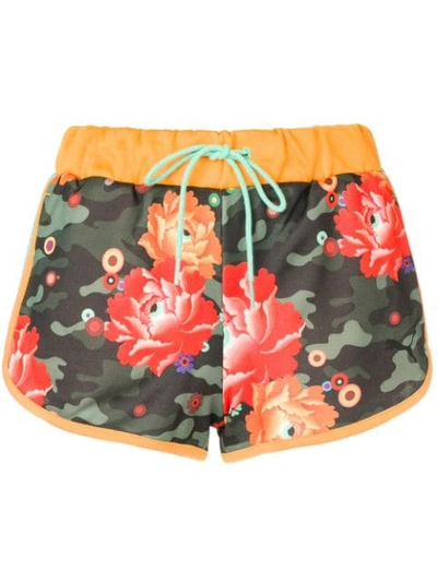 Shop Puma Camouflage Shorts In Orange