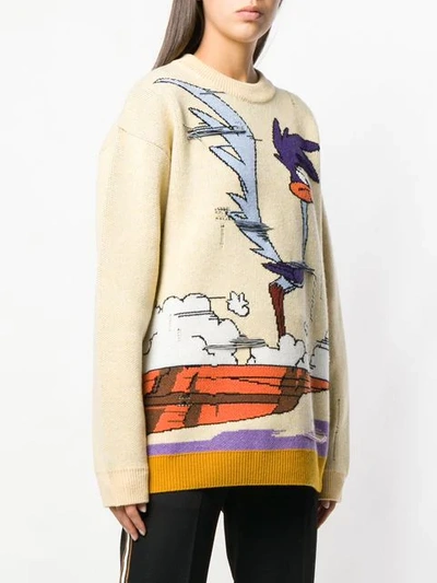 Shop Calvin Klein 205w39nyc Road Runner Jumper In Neutrals