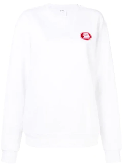 Shop Calvin Klein Jeans Est.1978 Modernist Embroidered Sweatshirt In White