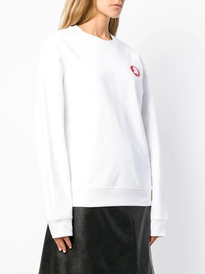 Shop Calvin Klein Jeans Est.1978 Modernist Embroidered Sweatshirt In White