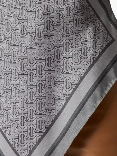 Shop Burberry Monogram Print Scarf Detail Wool Vest In Grey