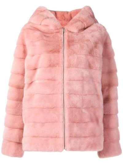 Shop Liska Rita Hooded Jacket In Pink