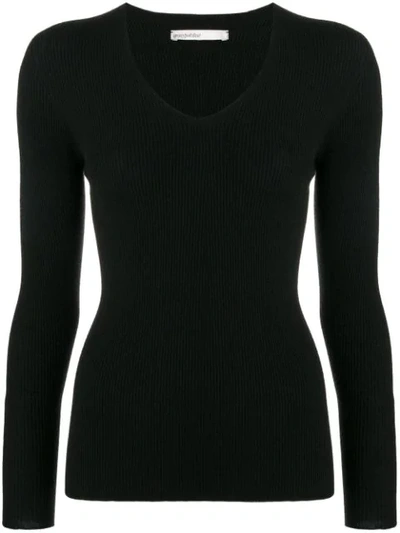Shop Gentry Portofino Knitted Sweatshirt - Black
