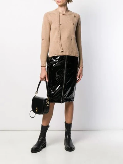 Shop Marc Jacobs Zip-through Pencil Skirt In Black