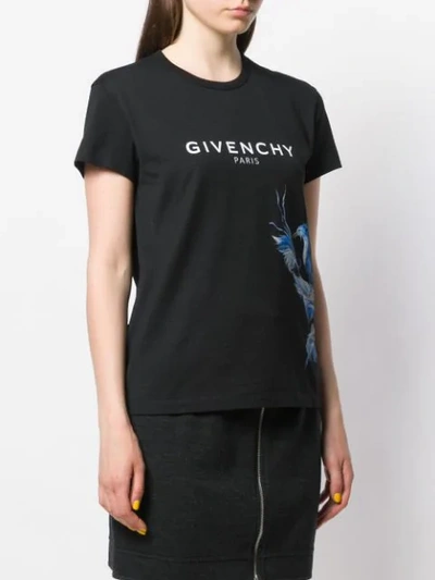Givenchy Bird-print Cotton-jersey T-shirt In Black | ModeSens