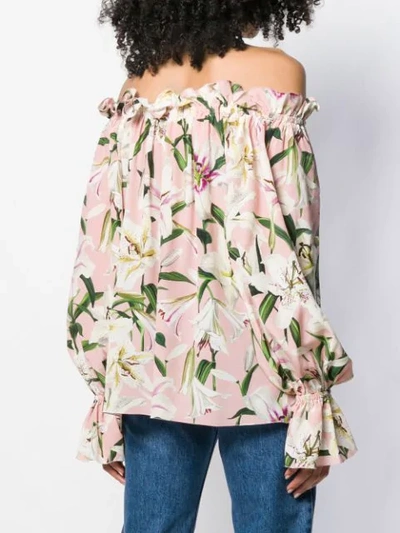 Shop Dolce & Gabbana Lily Gypsy Top In Pink