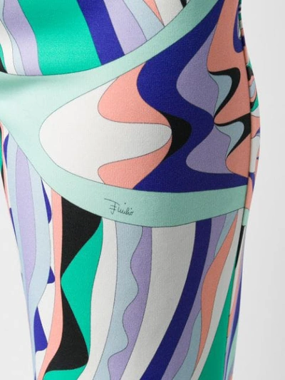 Shop Emilio Pucci Burle Print Flared Trousers In Blue