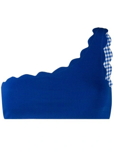 Shop Marysia Santa Barbara Reversible Bikini Top In Blue