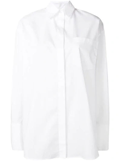 Shop The Row Chest Pocket Shirt In White