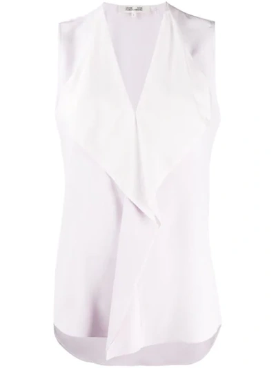 Shop Diane Von Furstenberg Isabel Sleeveless Vest Top - Purple