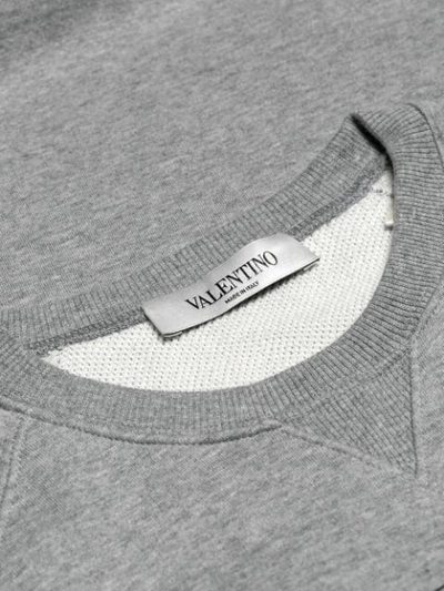 Shop Valentino Logo Print Sweatshirt - Grey