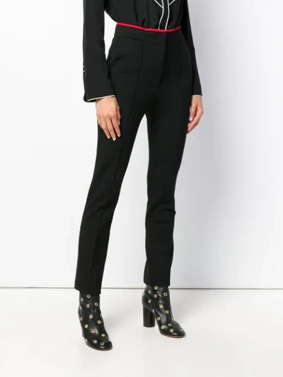 Shop Dorothee Schumacher High-waisted Slim Trousers In Black