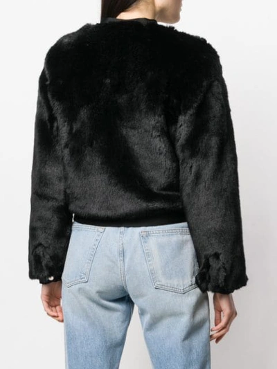 Shop J Brand 'faux Fur Jacket' In Black