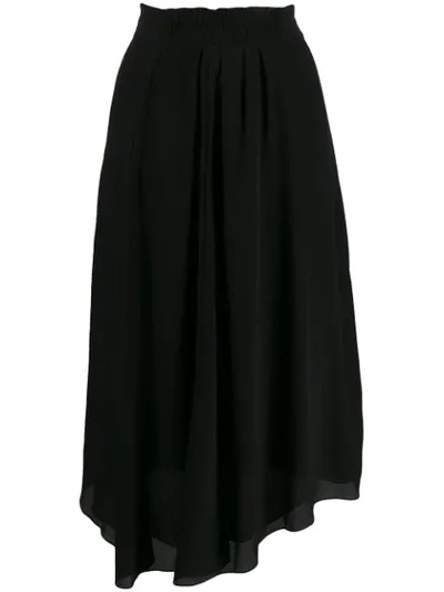 Shop Isabel Marant Étoile Asymmetric Midi Skirt In Black