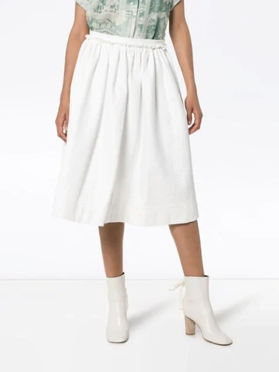 Shop Marni Midi Circle Skirt In White