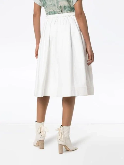 Shop Marni Midi Circle Skirt In White