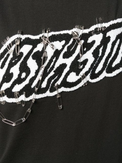 Shop Diesel Aesthetic Safety Pin T-shirt In Black