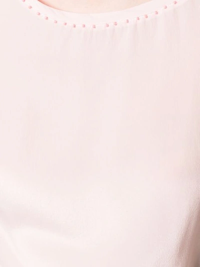 Weekend Max Mara Top Mit Perlen - Rosa In Pink