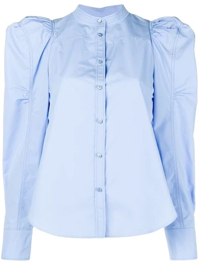 Shop Chloé Puff Sleeve Blouse In Blue