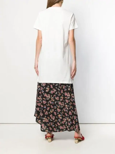 Shop Alexa Chung Oversized Floral Print T-shirt In White