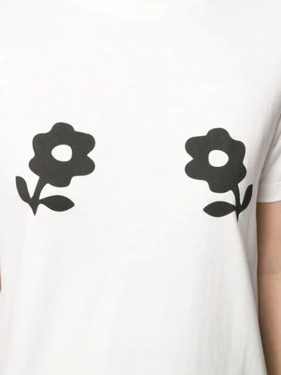 ALEXA CHUNG 超大款花卉印花T恤 - 白色