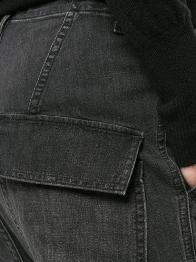 Shop Nili Lotan Cropped Denim Jeans In Black