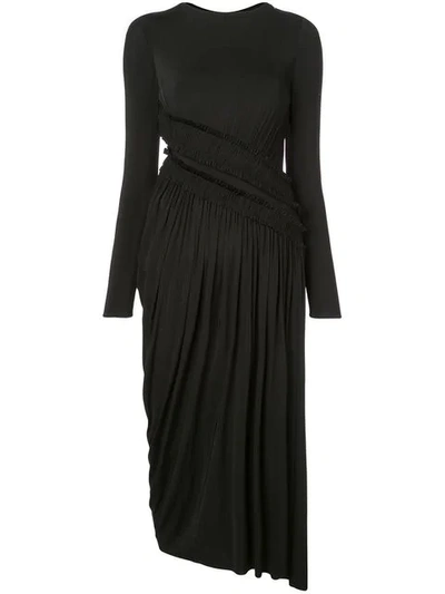 Shop Jason Wu Collection Pleated Skirt Dress In Black