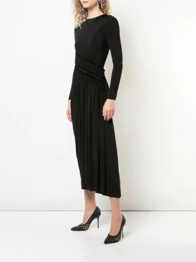 Shop Jason Wu Collection Pleated Skirt Dress In Black