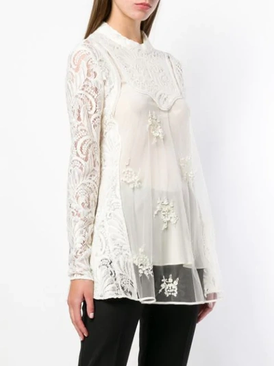 Shop Stella Mccartney Floral Lace Blouse In 9503