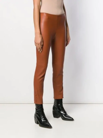 Shop Theory Panelled Trousers In Brown